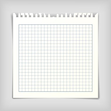 Not satırları ile kağıt levha