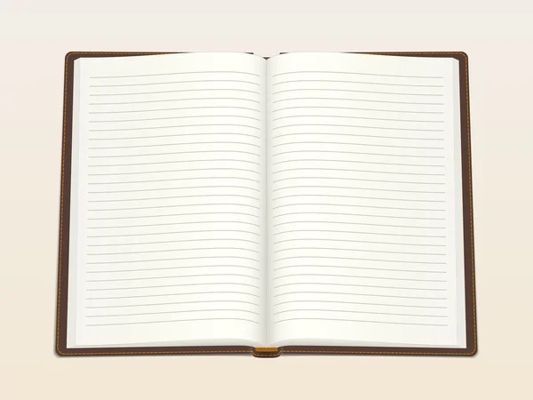 Empty notebook — Stock Vector