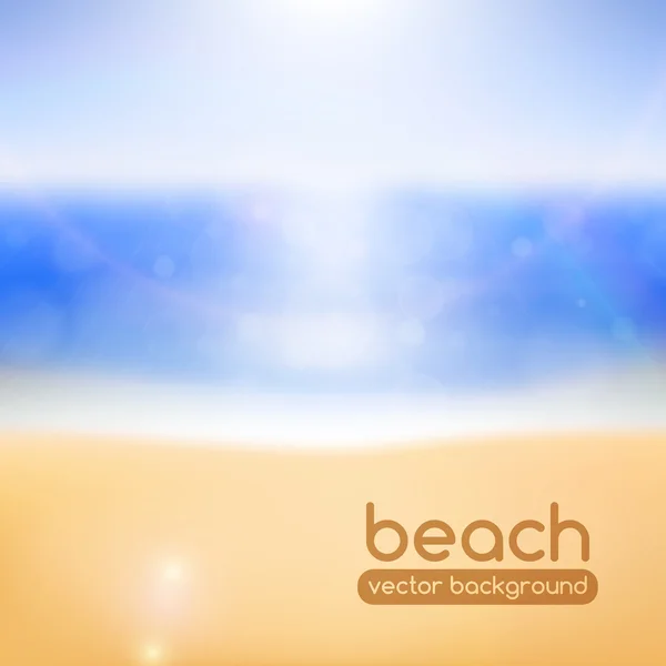 Fondo borroso de playa — Vector de stock