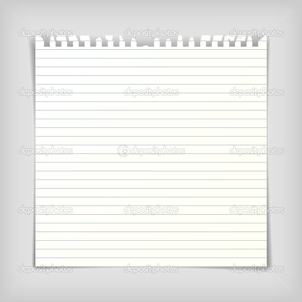 Note paper sheet with lines