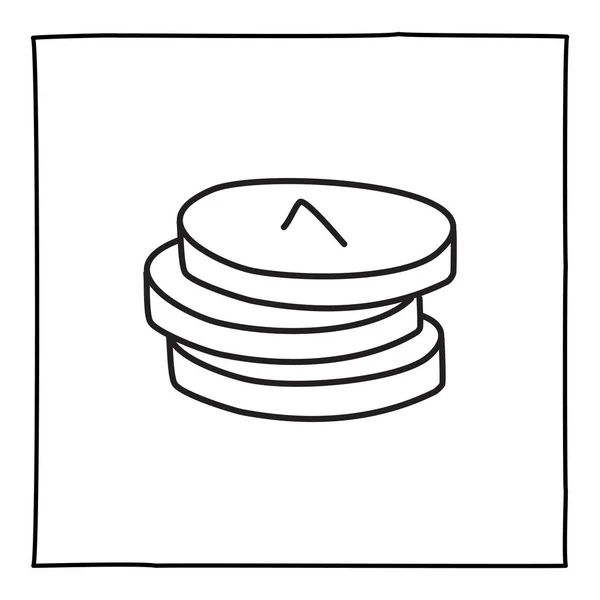 Ikona Lub Logo Banknotu Doodle Ręcznie Rysowane Cienką Czarną Linią — Wektor stockowy