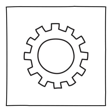 Doodle vites simgesi veya logosu, ince siyah çizgili el çizimi. Grafik tasarım ögesi beyaz arkaplanda izole edildi. Vektör illüstrasyonu