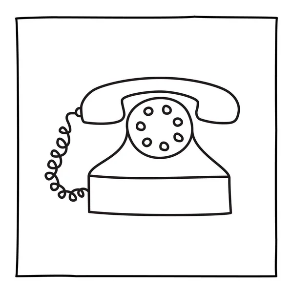 Doodle Icono Del Teléfono Mano Dibujada Con Línea Delgada Ilustración — Archivo Imágenes Vectoriales