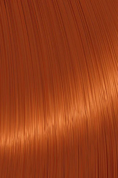 Realistico arancio rosso liscio struttura dei capelli — Vettoriale Stock