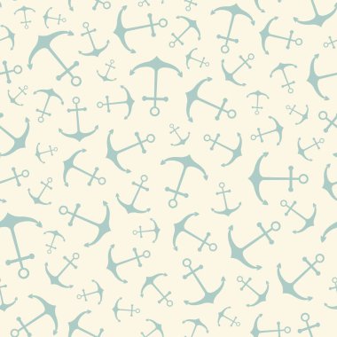 Geometrik gemi çapaları ile donanımsız desen