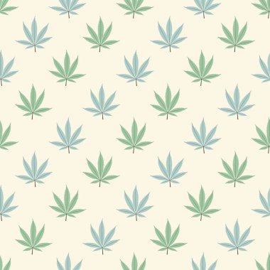 Geometrik yaprak desenli kusursuz marihuana arka planı