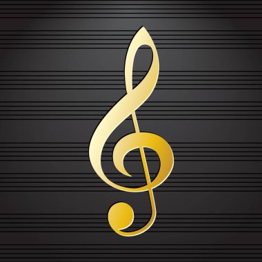Müzik personeli arka planında üçlü anahtar
