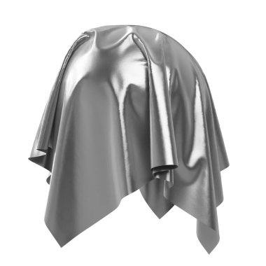 Gümüş parlak kumaşla kaplı küre