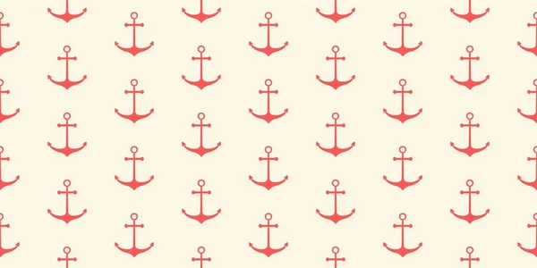 Patrón Náutico Sin Costura Con Anclas Barco Ilustración Vectorial — Vector de stock