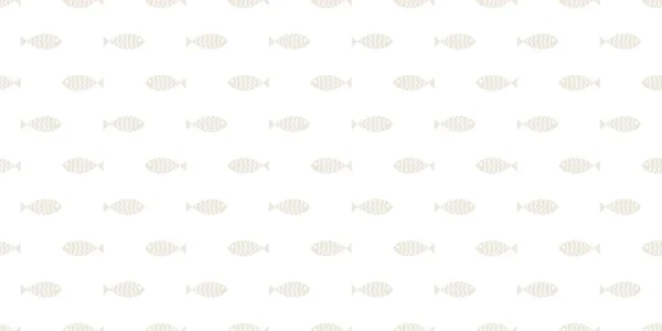 Nautical Seamless Pattern Swimming Cartoon Fish Vector Illustration — Stock Vector