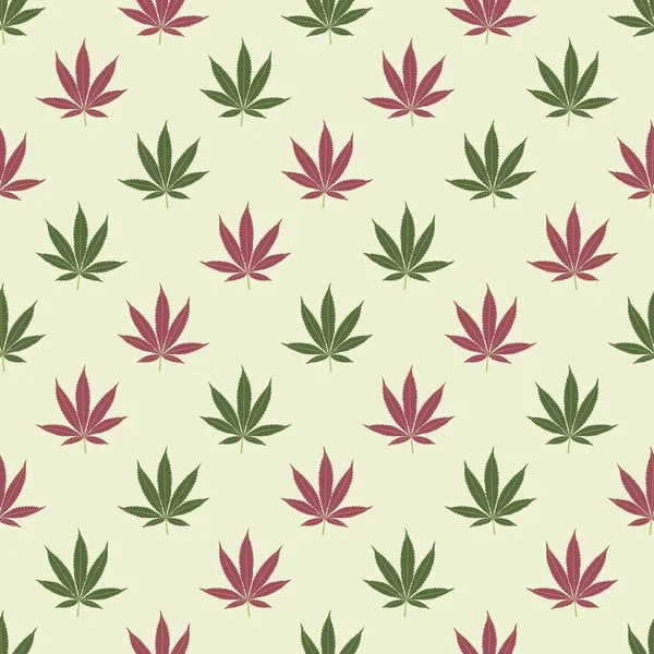 Fond Marijuana Sans Couture Avec Motif Géométrique Feuilles Illustration Vectorielle — Image vectorielle