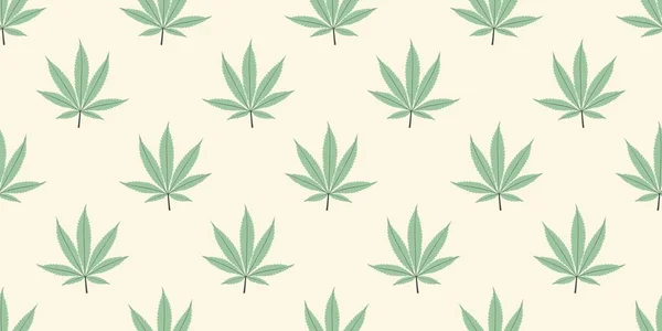 Latar Belakang Ganja Mulus Dengan Pola Daun Geometris Ilustrasi Vektor - Stok Vektor