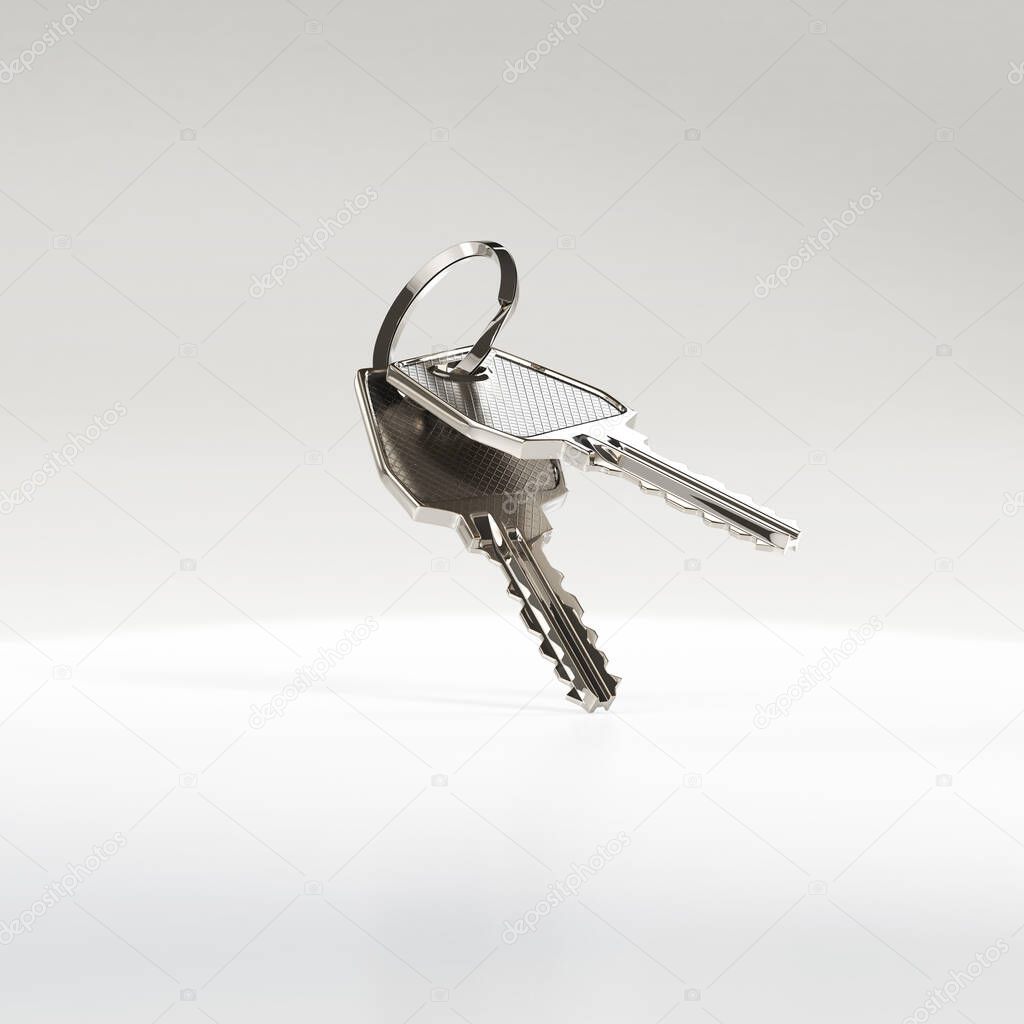 Two keys on a ring.