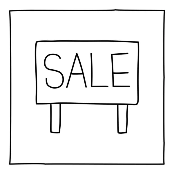 Doodle Sale Sign icon — Stock Vector