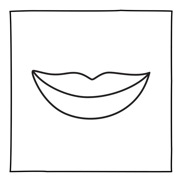 Icono Logotipo Sonrisa Doodle Dibujado Mano Con Una Delgada Línea — Archivo Imágenes Vectoriales