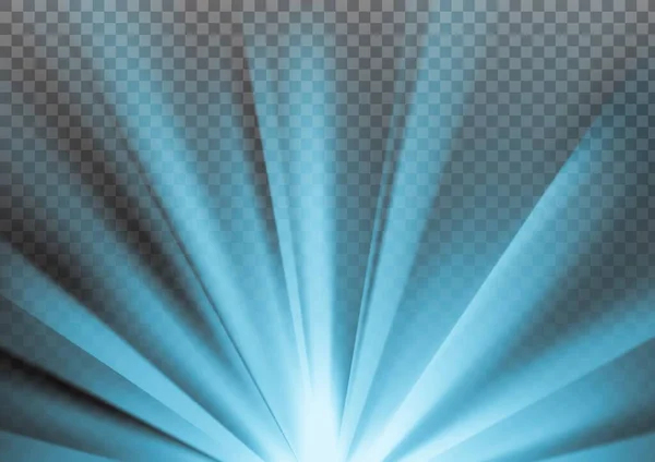 カラースペクトルフレア A4サイズの青の色の光線 透明感のある抽象的な艶出し効果 ベクターイラスト — ストックベクタ