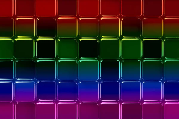 Abstract Rainbow Background Colorful Vivid Cubes Illustration Background — Stock Photo, Image