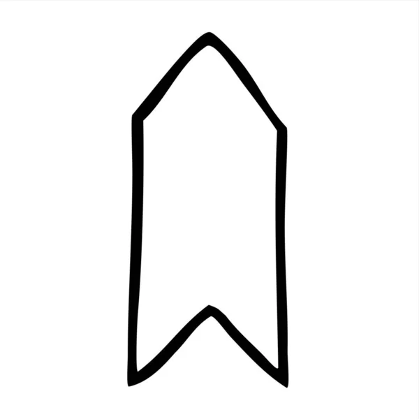 Doodle Arrow Symbol Hand Drawn Thin Line Graphic Design Element — Wektor stockowy