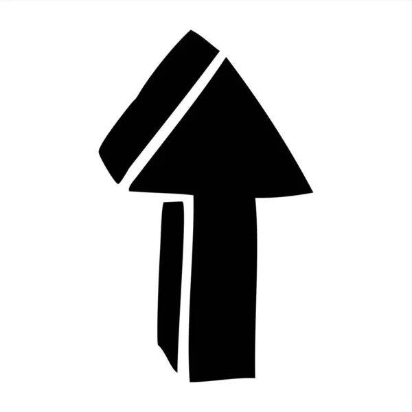 Doodle Arrow Symbol Hand Drawn Thin Line Graphic Design Element — Vector de stock