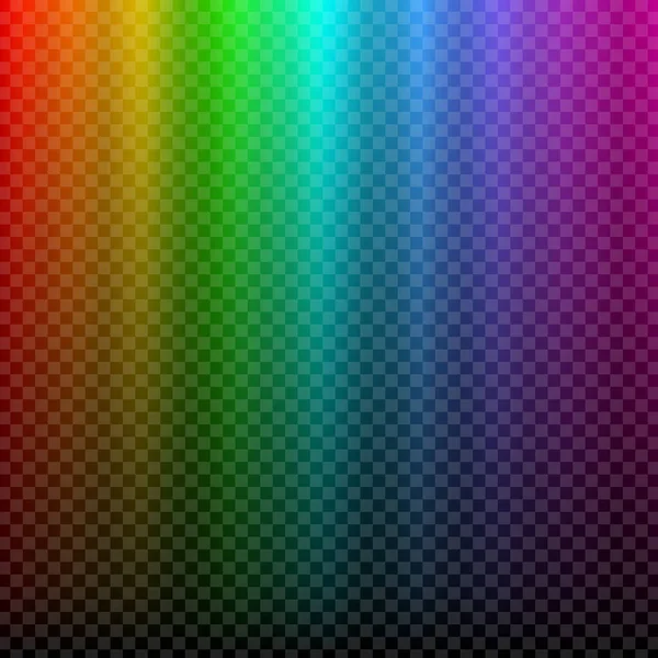Färgglada Glödande Regnbåge Ljus Aurora Borealis Polareffekt Transparent Grafiskt Designelement — Stock vektor