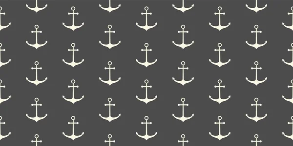 船のアンカー付きの自然なシームレスなパターン ベクターイラスト — ストックベクタ