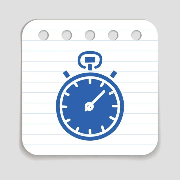 Ikona Doodle Chronometer Modré Pero Ručně Kreslené Infografický Symbol Kus — Stockový vektor