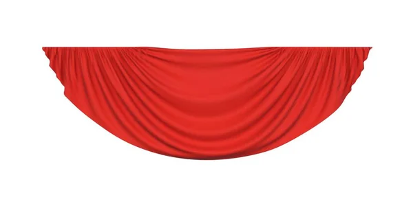 Cortina Tela Pelmet Rojo Para Interior Evento Actuación Escenario Teatral — Archivo Imágenes Vectoriales