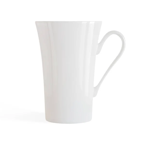 Chá Branco Xícara Café Caneca Isolada Fundo Branco Ilustração Vetorial — Vetor de Stock