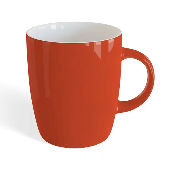 Thé Blanc Mat Tasse Café Tasse Avec Ombre Sur Fond — Image vectorielle