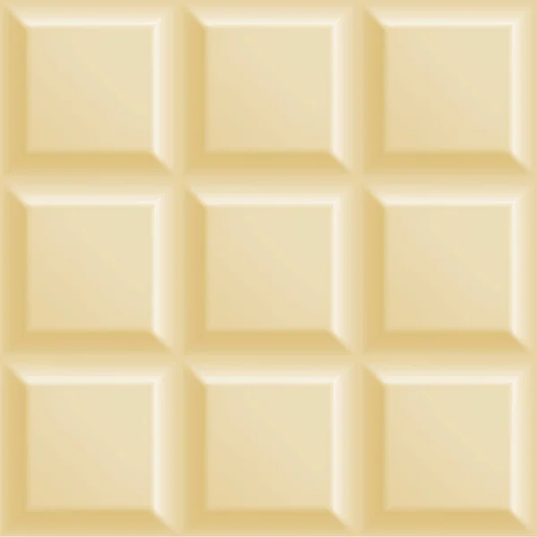 Fehér Csokoládé Varrat Nélküli Mintát Tejcsokoládé Négyzetek Háttér Édes Desszert — Stock Vector