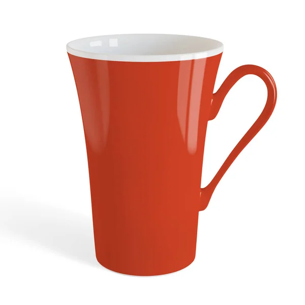 Thé Rouge Tasse Café Tasse Isolée Sur Fond Blanc Illustration — Image vectorielle