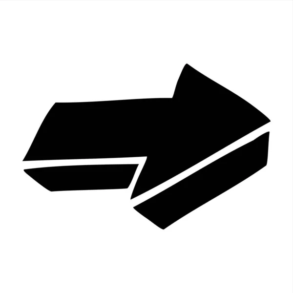 Doodle Arrow Symbol Hand Drawn Thin Line Graphic Design Element — Vector de stock