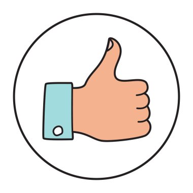 Karalama simge ya da logoyu işaret eder, el çizimi jest sembolü renk katar. Anlaşma, konsepti onaylamak gibi. Vektör illüstrasyonu