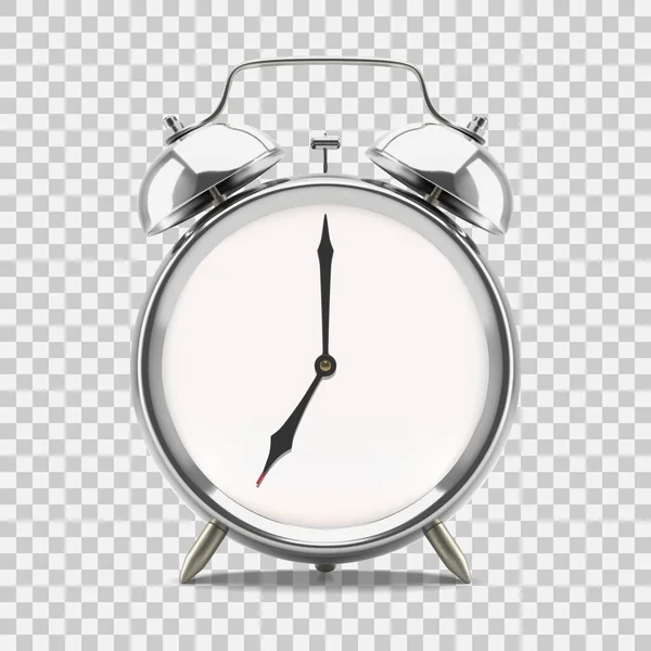 Klingelnder Wecker Der Uhr Morgens Oder Abends Auf Transparentem Hintergrund — Stockvektor