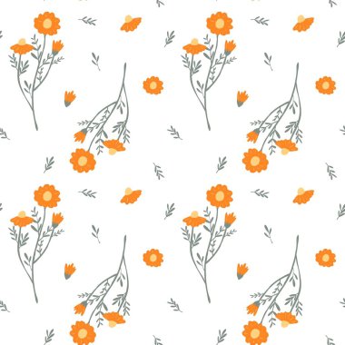 Papatya çiçeğiyle kusursuz desen