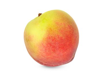 Bir şeftali, kayısı beyaz arka planda izole