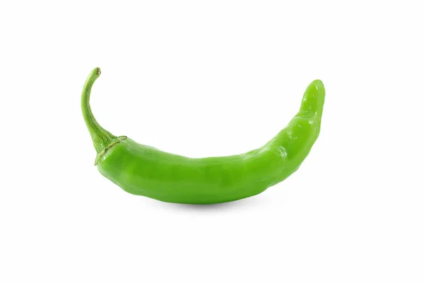 Dark Green Pepper Chili Isolate White Background — Stock Photo, Image