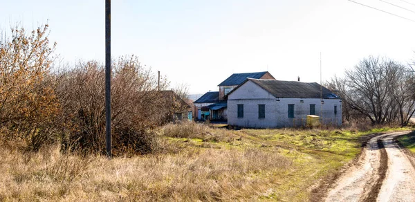 Construction Moulin Rural Périphérie Village Près Route Pierre Ukraine — Photo