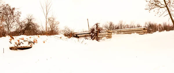 Cloudy Winter December Day Ukraine — стоковое фото