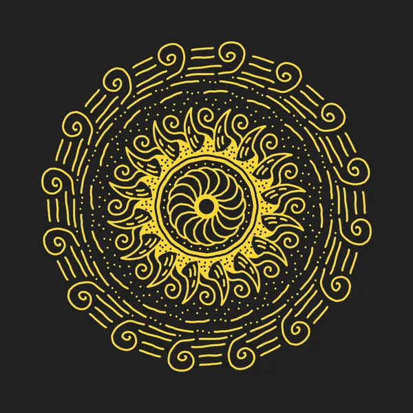 Mandala Красочное Винтажное Искусство Древнеиндийский Ведический Дизайн Фона Старая Текстура — стоковое фото