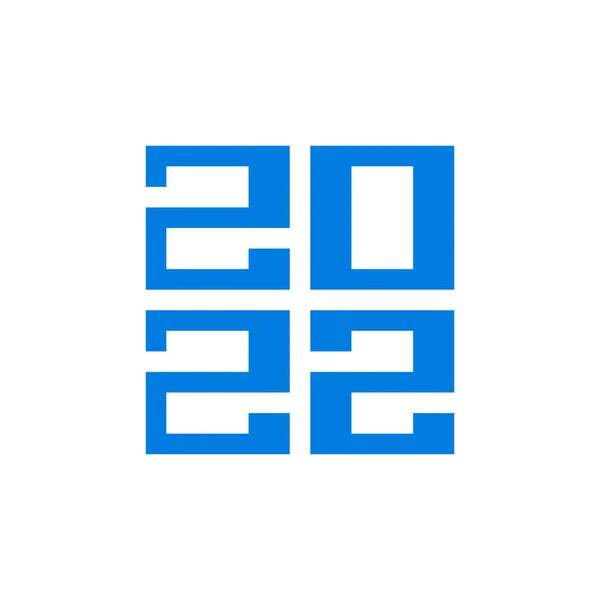 Szczęśliwego Nowego Roku 2022 Projekt Tekstu Logo Okładka Dziennika Biznesowego — Wektor stockowy