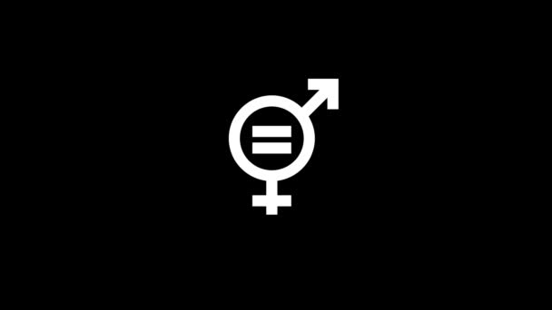 Diseño Gráfico Movimiento Para Celebrar Día Internacional Mujer Marzo Puede — Vídeos de Stock