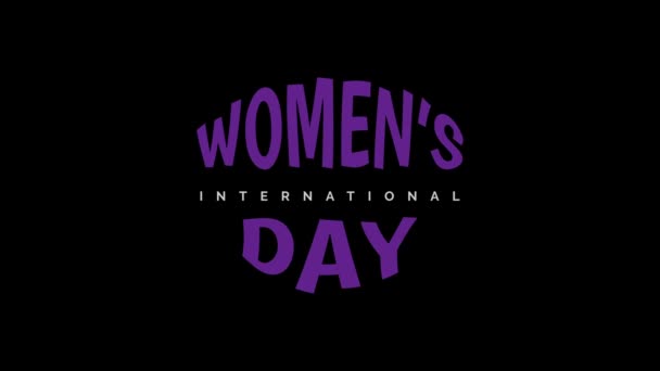 Кінографічний Дизайн Святкування Міжнародного Жіночого Дня Березня Його Можна Використовувати — стокове відео