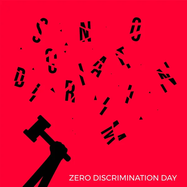 Projekt Obchodów Dnia Zero Dyskryminacji Marca Ilustracja Wektora — Wektor stockowy