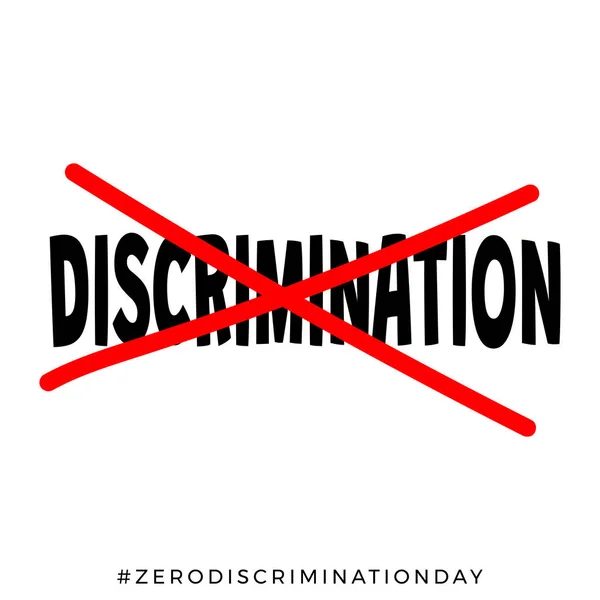 Projekt Obchodów Dnia Zero Dyskryminacji Marca Wektor — Wektor stockowy