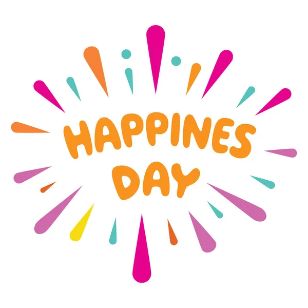 Diseño Para Celebrar Día Internacional Felicidad Día Mundial Felicidad Relacionado — Vector de stock