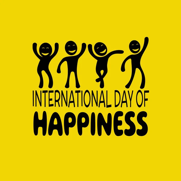 Design Celebrate International Day Happiness World Happiness Day Related Theme — Stock Vector