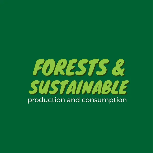 Σχεδιασμός Για Τον Εορτασμό Της Παγκόσμιας Ημέρας Του Δάσους Μαρτίου — Διανυσματικό Αρχείο