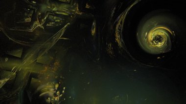 Boya Hareketi. Renkli Rüya serisi. Hayal gücü, yaratıcılık ve sanat resimleri için gradyan ve spektral renklerin kompozisyonu. 3d fraktal oluşturucu