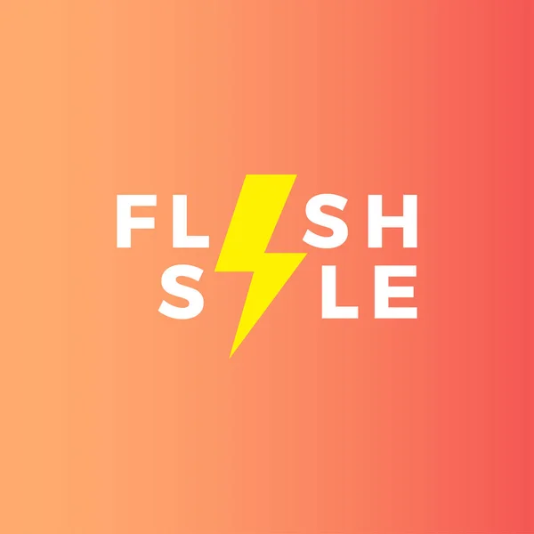 Flash Sale Shopping Poster Banner Flash Icon Text Flash Sales — ストックベクタ